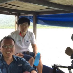Langkawi documentary filming team. Cherk, Steven on camera,and Jave(black shirt) audio recordist.