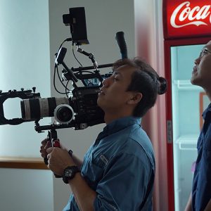 Steven working on camera positioning and angles #HRDFshoot